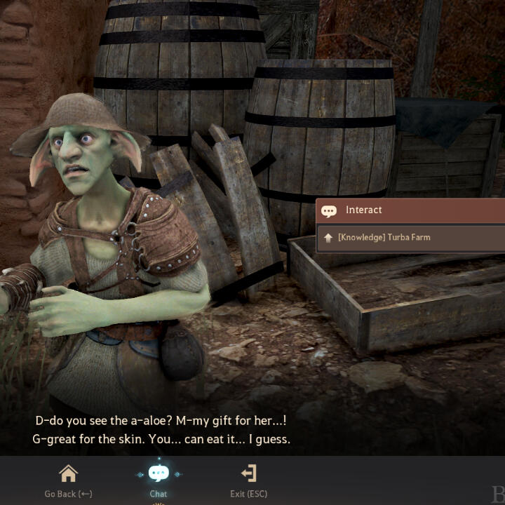 Knowledge in Sandor's Chat option